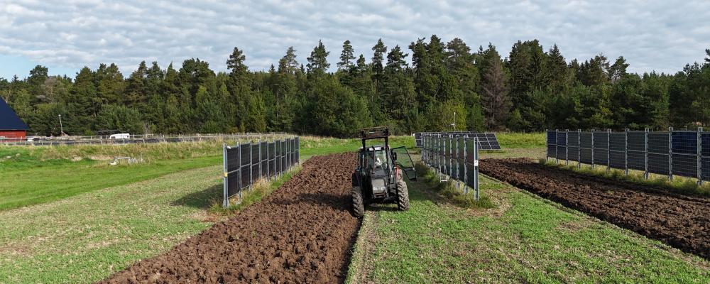 Solpaneler på åkrar kan förändra både energin och jordbruket. Foto: Mälardalens universitet