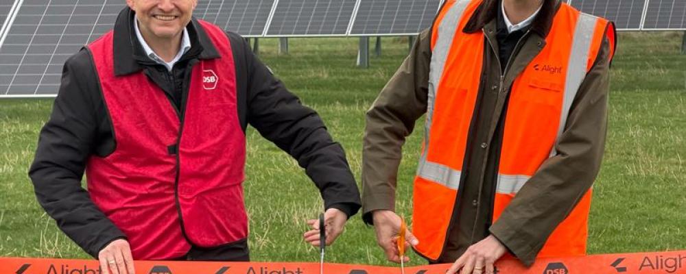 Aske Mastrup Wieth-Knudsen, hållbarhetschef på DSB och Richard Nicolin, Chief Investment Officer på Alight. Pressbild: Alight