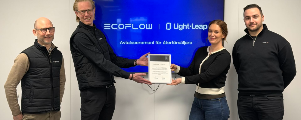 EcoFlow och Light Leap inleder samarbete kring integrerade energilösningar. Pressbild: EcoFlow