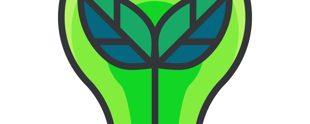 Illustration av glödlampa med en växt i.  Illustration av:   Round Icons  / Unsplash