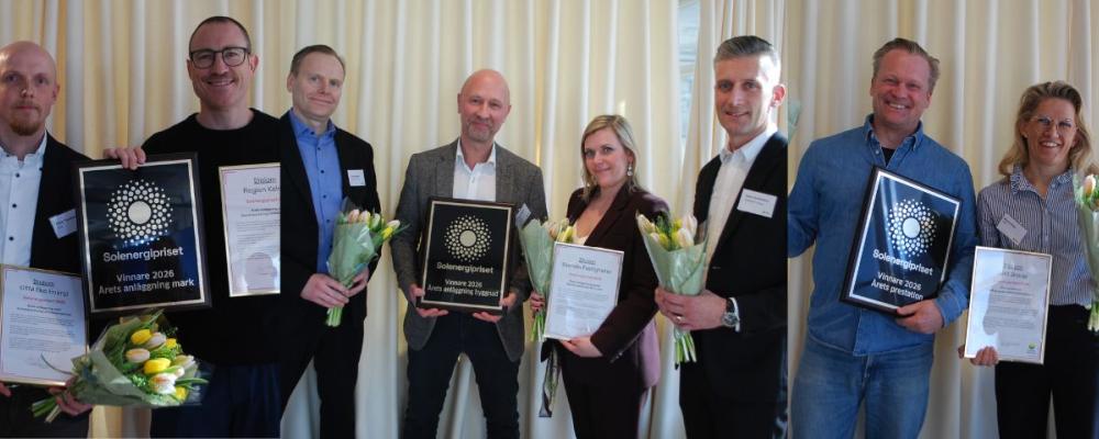 Vinnare Solenergi priset. Pressbild: Svensk Solenergi