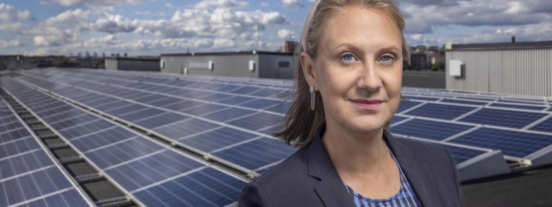Anna Werner, vd för Svensk solenergi. Foto: Jann Lipka
