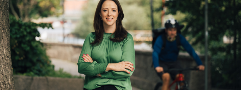 Åsa Lindhagen, miljö- och klimatborgarråd. Pressbild: Miljöpartiet de gröna