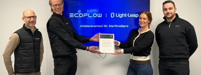 EcoFlow och Light Leap inleder samarbete kring integrerade energilösningar. Pressbild: EcoFlow