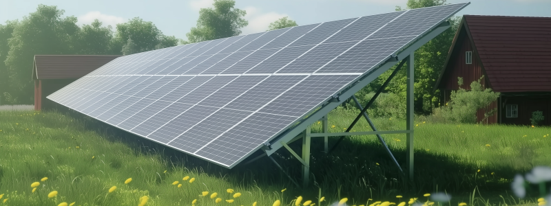 Markbaserad solcellsanlaggning. Pressbild: KP Energy