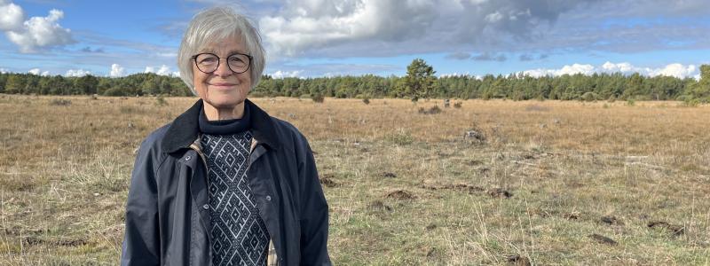 Elna-Brith af Wåhlberg, markägare till området där Skedemosse solpark planeras. Foto: European Energy