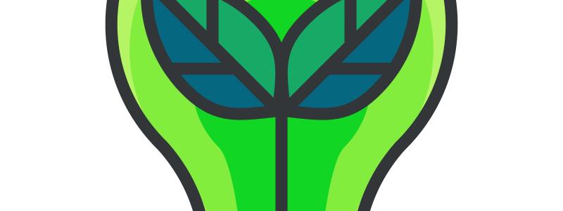 Illustration av glödlampa med en växt i.  Illustration av:   Round Icons  / Unsplash