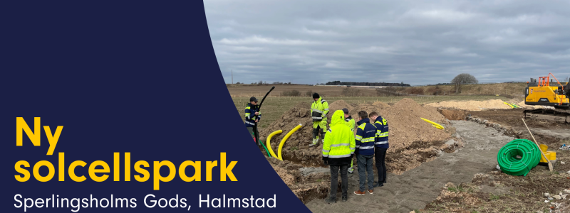 Ny solcellspark till Sperlingsholms Gods i Halmstad