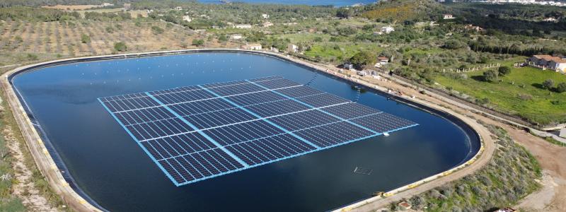 Flytande solcellsanläggning på Mallorca. Foto: Sud Renovables/G-ener Renovables