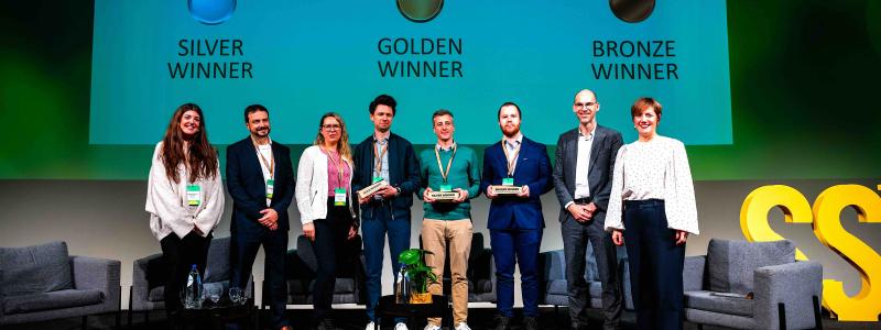 Vid Sustainable Solar Europe 2024 presenterade finalisterna sina hållbarhetsinsatser för både deltagare och jury. Efter presentationerna fick deltagarna rösta fram vinnarna. Foto: Sustainable Solar Europe 2024