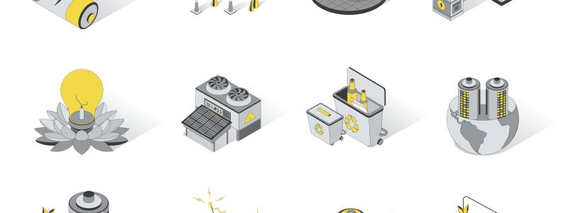 Illustration över olika energikällor. Bild skapad av: VectorElements / Unsplash