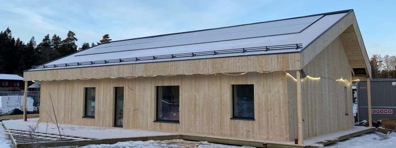 VillaZero i Borlänge utsågs av Svensk Solenergi till årets anläggning. Foto: Fiskarhedenvillan