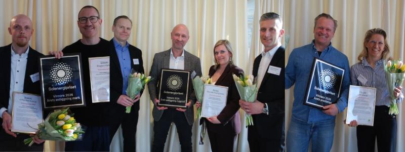 Vinnare Solenergi priset. Pressbild: Svensk Solenergi