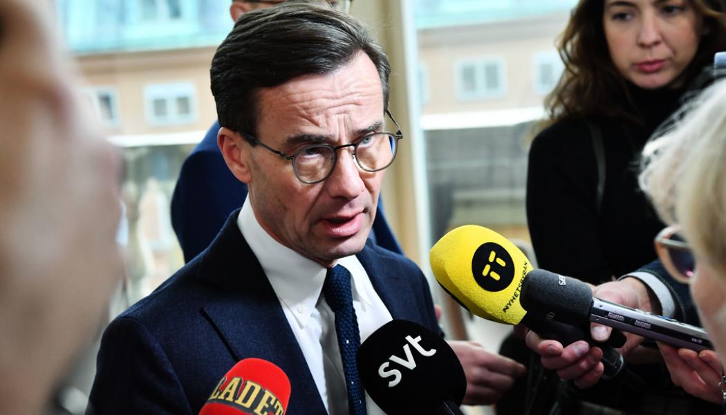 Jonas Ekströmer/TT: Moderaternas partiledare Ulf Kristersson. Arkivbild.