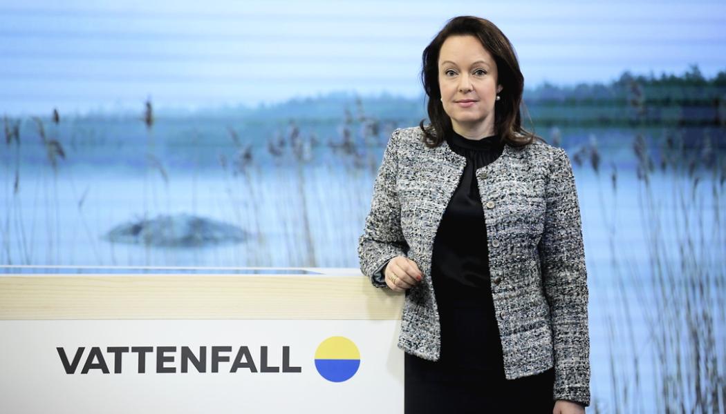 Janerik Henriksson/TT: Vattenfalls vd Anna Borg presenterar företagets delårsrapport. Arkivbild.