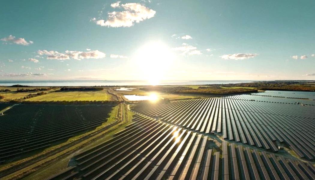 Lidsö solenergipark i Danmark. Foto: Alight