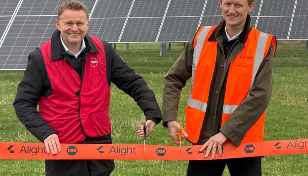 Aske Mastrup Wieth-Knudsen, hållbarhetschef på DSB och Richard Nicolin, Chief Investment Officer på Alight. Pressbild: Alight