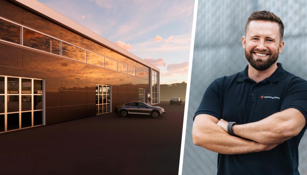 Solcellsfasad. Daniel Christiansen, projektledare på Fasadsystem. Bild: Soltech