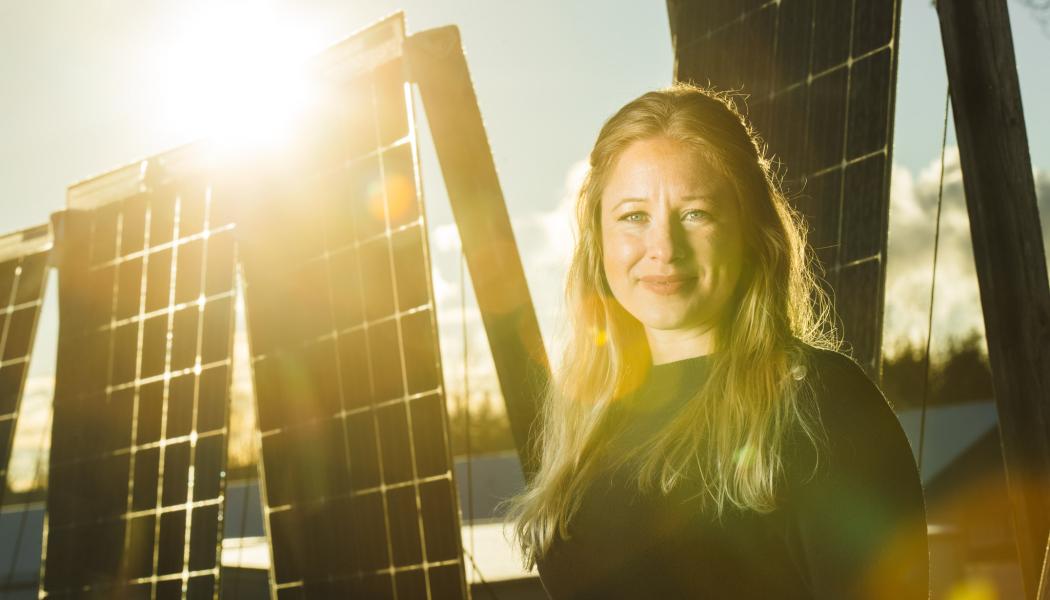 Linnea Assmundson, projektledare för Arctic Solar som drivs av Piteå Science Park. Foto: Piteå Science Park