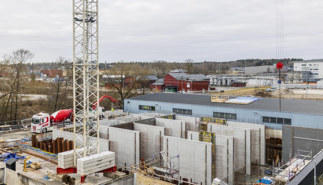 Strängnäs avloppsreningsverk byggs ut och moderniseras för att klara framtida behov och skärpta miljökrav. Foto: SEVAB/Lina Östling