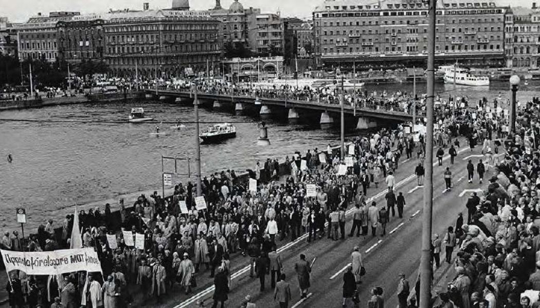 Demonstrerande direktörer på 1980-talet.