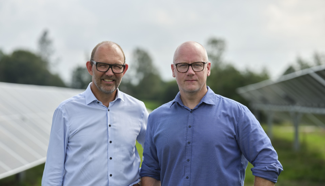 VD Nikolaj Holtet Hoff (tv) och COO Glenn Aagesen, Nordic Solar. Foto: Nordic Solar
