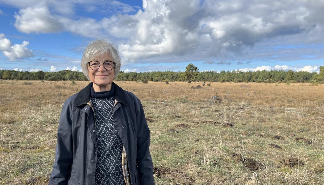 Elna-Brith af Wåhlberg, markägare till området där Skedemosse solpark planeras. Foto: European Energy