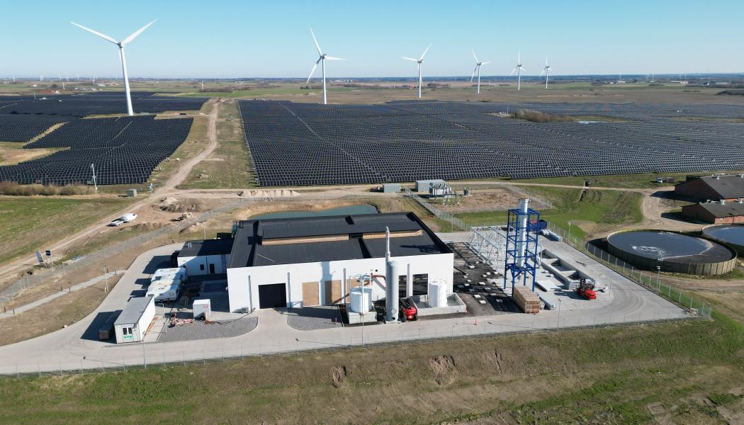 En grön ammoniakfabrik i Ramme, nordvästra Jylland, Danmark. Foto: Topsoe