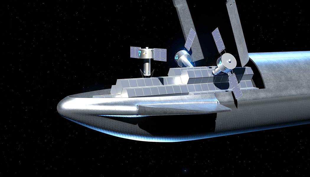 Varje satellit på 1,65 meter levererar 1 kilowatt (kW) effekt till marken. Satellitkonstellationer skalar från 100 MW till flera GW-nivåer. Den mycket elliptiska Molniya-banan håller en eller flera satellitarrayer i siktlinje med markstationer 100 % av tiden.
10 GHz mikrovågor överför sedan energi till jorden.