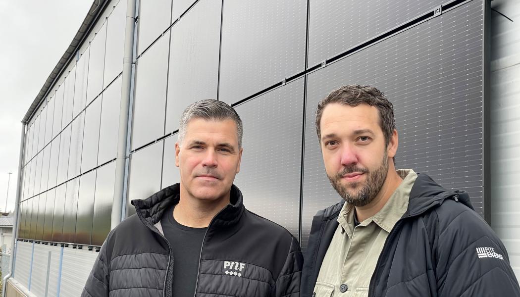 Marcus Edlund, driftchef, Piteå Näringsfastigheter, Martin Carlsson, företagsrådgivare PiteEnergi. Foto: PiteEnergi