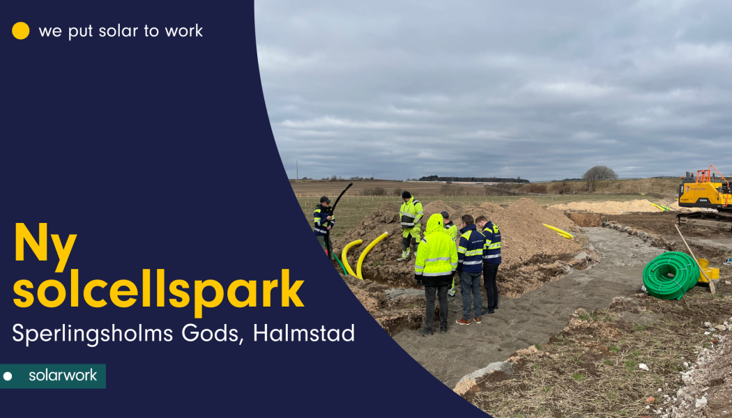 Ny solcellspark till Sperlingsholms Gods i Halmstad