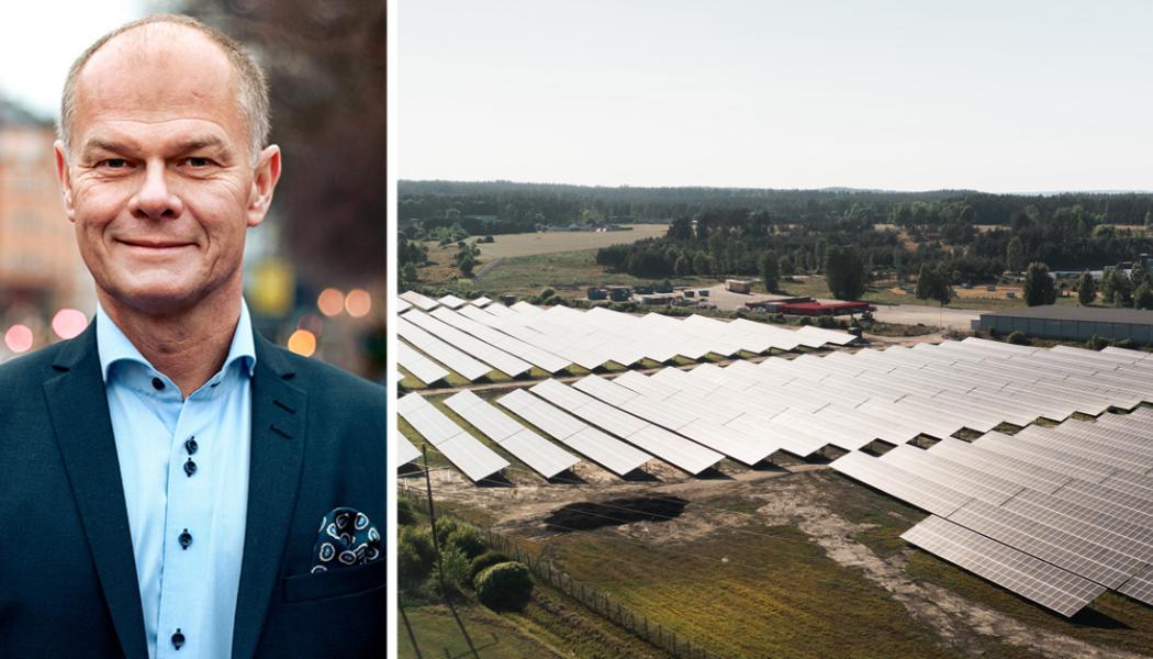 Stefan Ölander, vd på Soltech Energy. Foto: Soltech Energy/Gustaf Kumlin