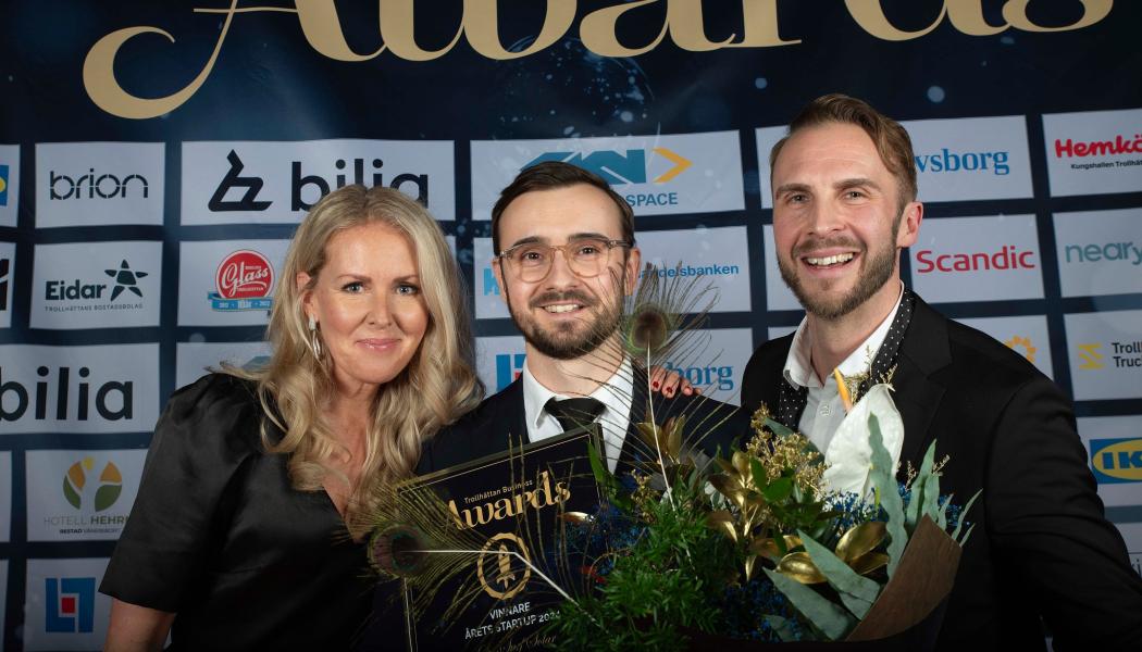 Sunsurf Solar vinner Årets startup. Foto Jerry Lövberg