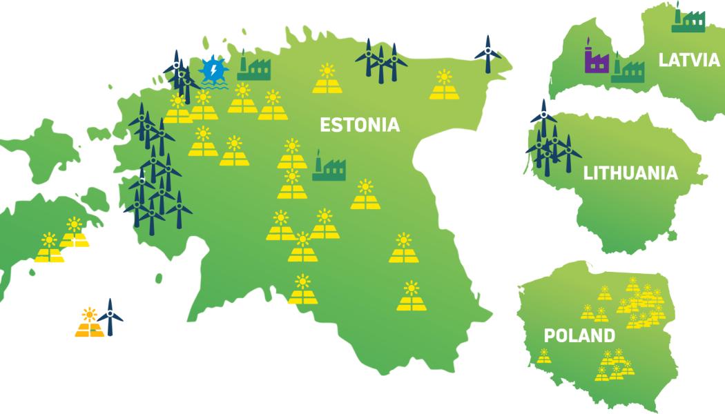 Enefit är aktiv även i Lettland, Litauen, Polen och Finland. Bild: Enefit