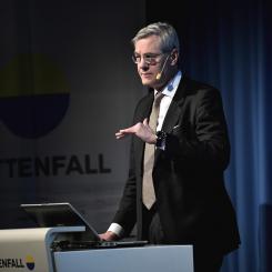 Janerik Henriksson/TT: Vattenfalls vd Magnus Hall lämnar sitt uppdrag. Arkivbild.