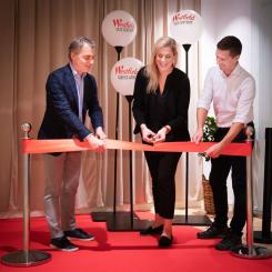 Från vänster Johan Algernon, Linda Jensen och Axel Alm. Foto: Lars Clason