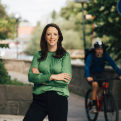 Åsa Lindhagen, miljö- och klimatborgarråd. Pressbild: Miljöpartiet de gröna