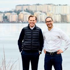 Linus Baihofer Werner, VD LUMA och Hugo Larsson, ansvarig för affärsutveckling på LUMA Energy. Foto: LUMA Energy