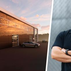 Solcellsfasad. Daniel Christiansen, projektledare på Fasadsystem. Bild: Soltech