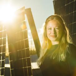 Linnea Assmundson, projektledare för Arctic Solar som drivs av Piteå Science Park. Foto: Piteå Science Park