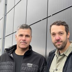 Marcus Edlund, driftchef, Piteå Näringsfastigheter, Martin Carlsson, företagsrådgivare PiteEnergi. Foto: PiteEnergi