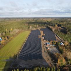Solcellspark i Juva Finland. Pressbild: OKQ8 Scandinavia