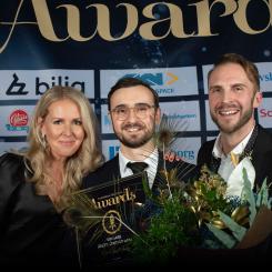 Sunsurf Solar vinner Årets startup. Foto Jerry Lövberg