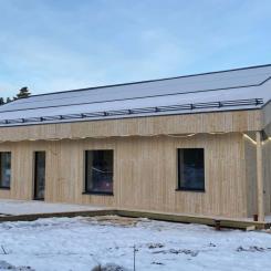 VillaZero i Borlänge utsågs av Svensk Solenergi till årets anläggning. Foto: Fiskarhedenvillan